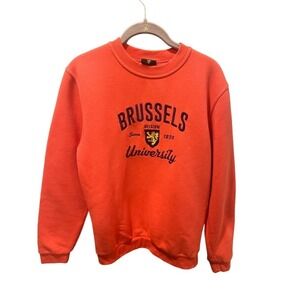 Brussels University Coral Crewneck Sweatshirt College Core